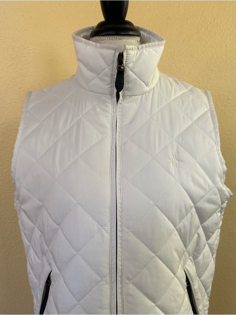 Ralph Lauren Blue Label Quilted Full-Zip Vest In White Size Large Like New! - Picture 4 of 9